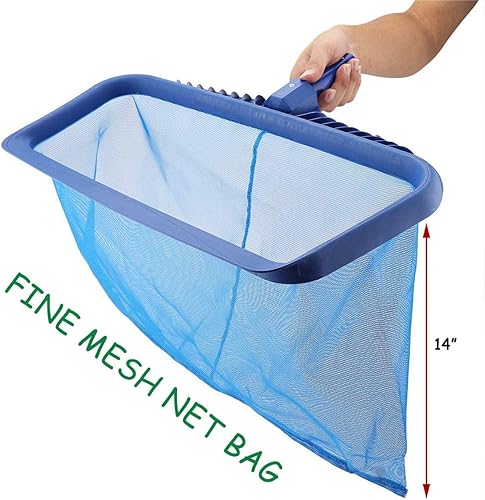 Miniatura 4 de AnSun - Red de desnatador de piscina mejorada, rastrillo de hojas resistente para limpiar piscinas y estanques, atrapador de bolsas profundas de