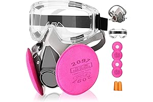 Reusable Half Face Respirator Mask - Certified to Protect From Hazardous Particulates and Vapors