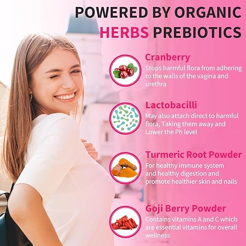 Miniatura 6 de 300 mil millones de UFC probióticos para mujeres, 12 cepas de probióticos con arándano prebiótico, probióticos para el sistema inmunológico
