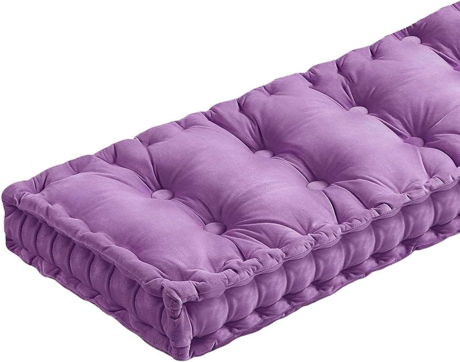 uyeoco 8-10cm Dickes Bankauflage Bankkissen, Samt Sitzkissen Bank Sitzauflage Innen Outdoor, Qualität Waschbare Gartenbank Auflage,Rechteck Sitzkissen Groß Für Terrasse, Esstisch(Violet,150x50x10cm)