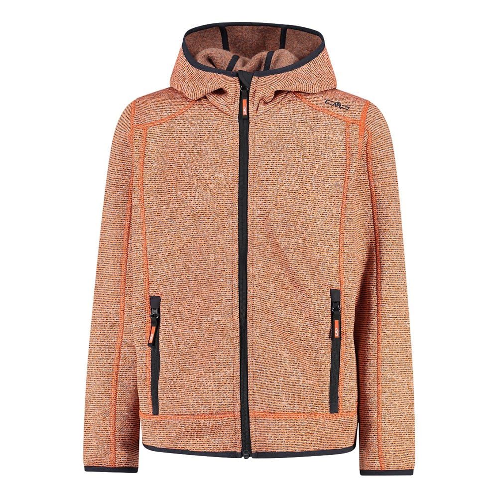 CMP - Kid Jacket Fix Hood, Orange-Anthracite, 98