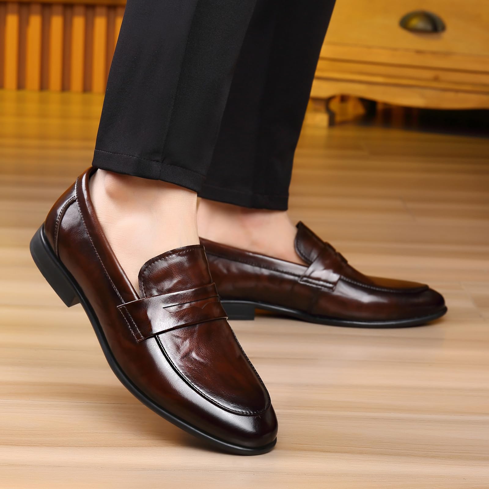 Scarpe da Uomo Eleganti, Mocassini da Lavoro Slip-on
