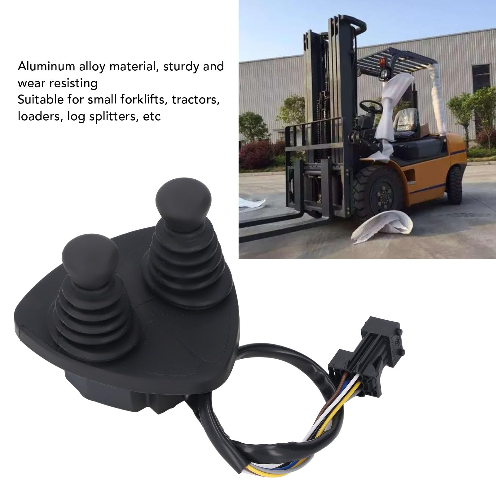 Jeffergarden Sostituzione Joystick di Controllo Carrello Elevatore, Doppia Impugnatura in Lega di Alluminio per 335 336, Applicazioni Multiple, Costruzione Durevole, Controllo Operatore Migliorato