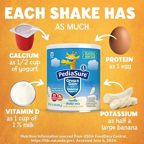 Miniatura 6 de PediaSure Grow  Gain - Polvo de mezcla de batido sin OMG y sin gluten batido nutricional para niños con proteínas probióticos DHA antioxidantes y