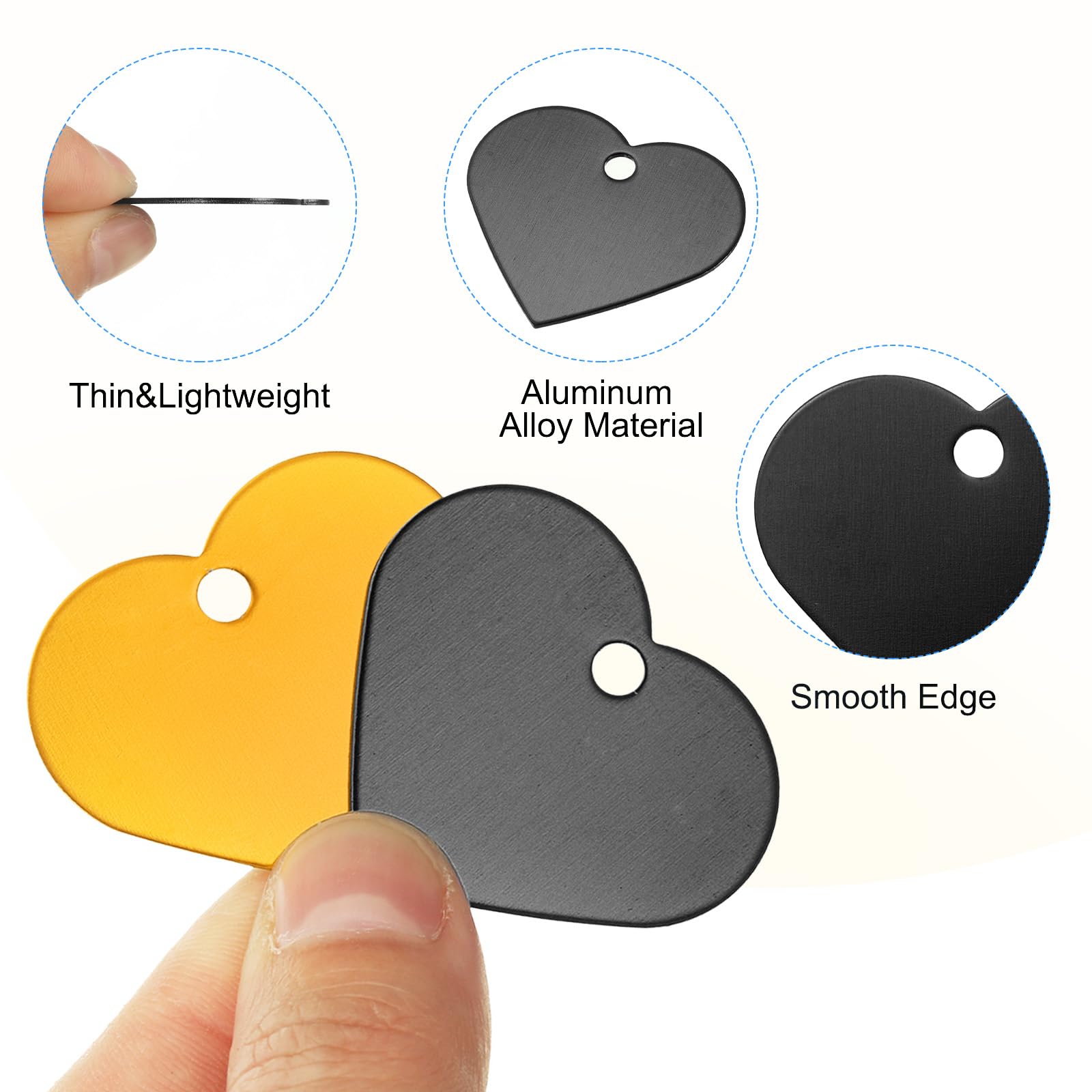 PATIKIL Aluminum Blank Tags 1.3 x 1.5 Inch - Image 4