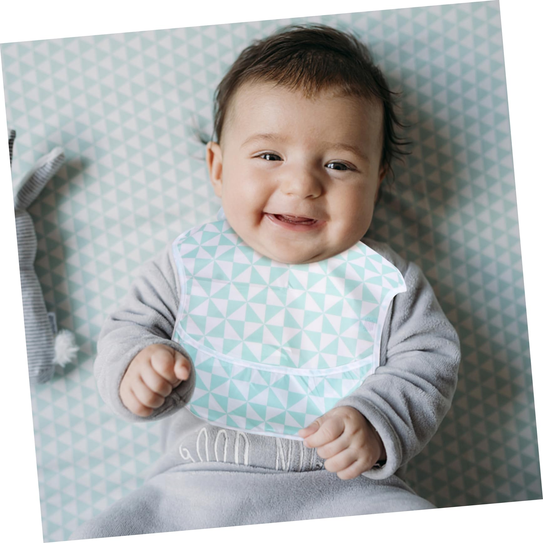 Abaodam 9piezas Babero Para Bebés Diseño De y Pingüino Toallas De Saliva Detachables Para Comidas y Protección De Ropa Accesorio
