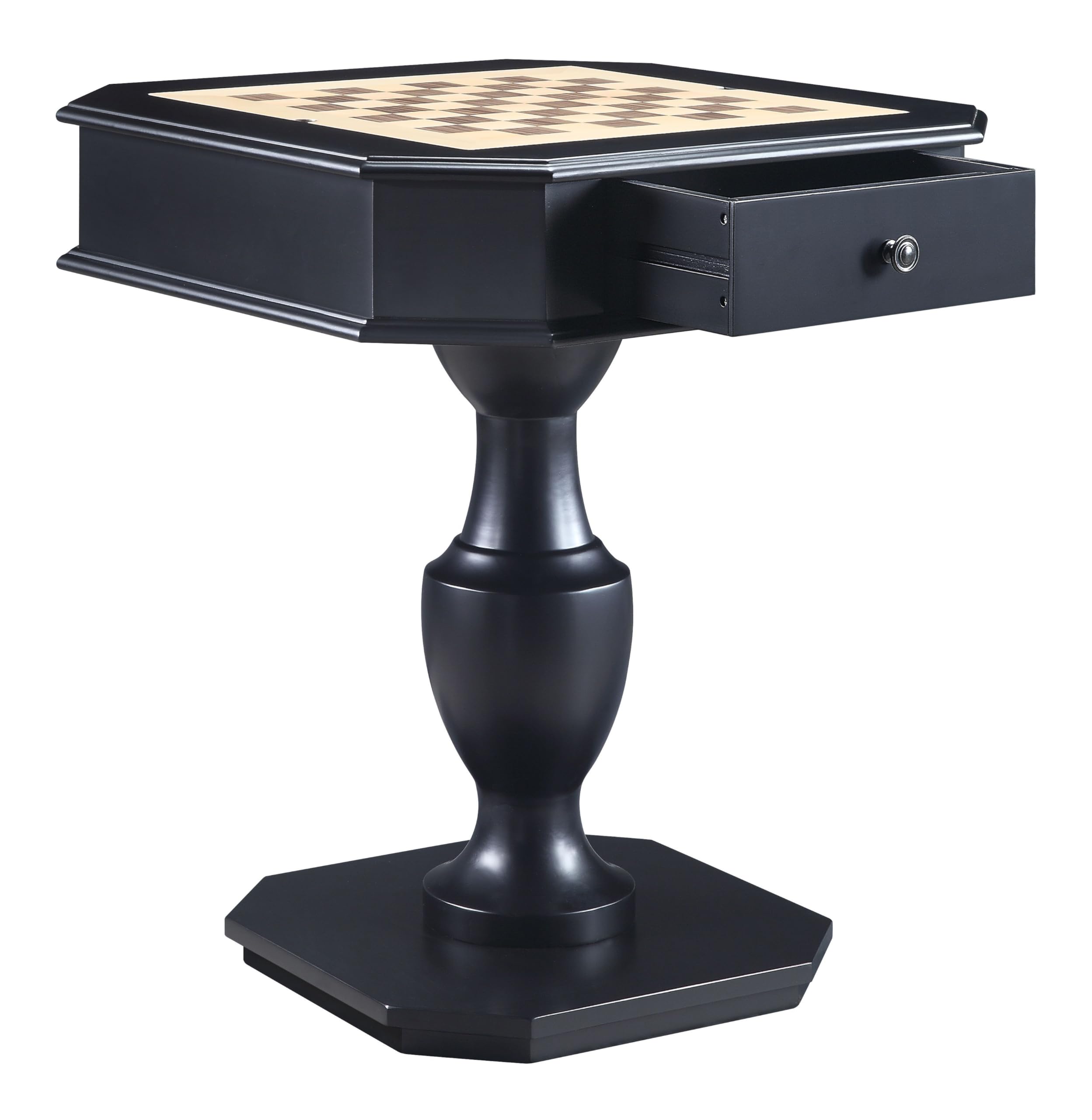 アクメACME Furniture TABLE / BLACK Amazon.com: Acme Galini 2-Drawer Wooden Game Table in Black : Home