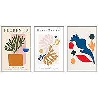 SIGNWIN 3 Piece Framed Canvas Wall Art Blue Nude by Henri Matisse Canvas Prints Home Artwork Decoration for Living Room,Bedroom - 16