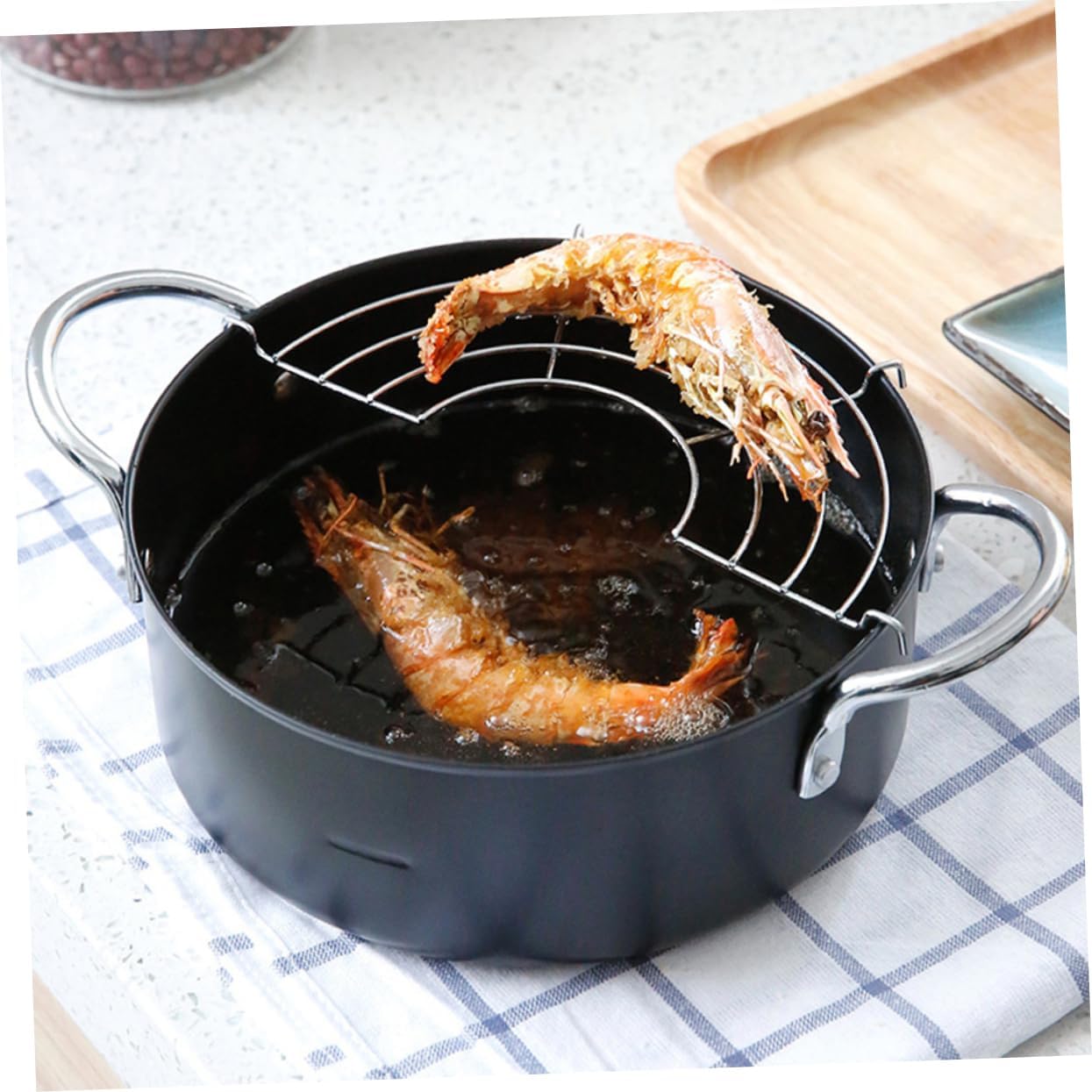 Iron Cookware Multi-functional Detachable Fryer Easy to Clean Gas/induction/electric Stove 20cm Fry Pan