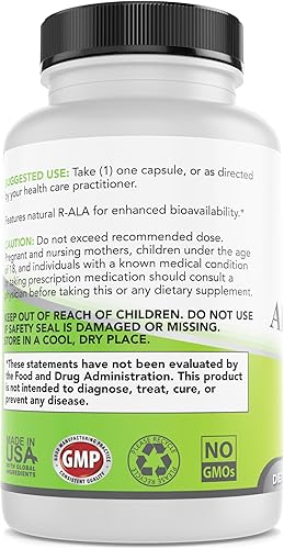Miniatura 8 de Simply Natures Pure - Ácido alfa lipoico de 600 mg 240 cápsulas vegetales RLA R-LA R-LA R-Lipoic S-Lipoic ALA ácido tióctico sin OMG suministro de 8