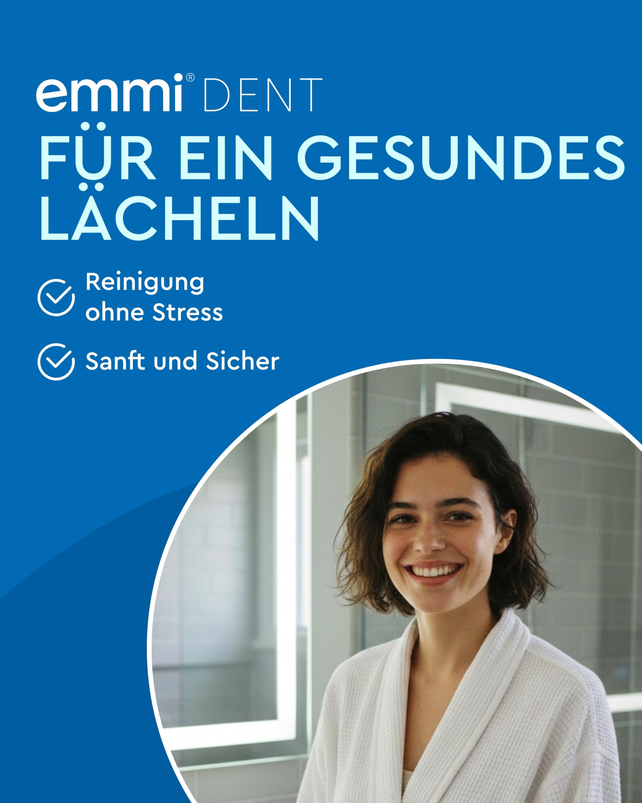 emmi-DENT Ultraschallzahnbürste I Black Diamond I Inkl. 75ml Ultraschall Zahncreme I Elektrische Zahnbürste ohne Schrubben I Zahnpflege sensible Zähne I Zahnreinigung mit bis zu 96 Mio. Schwingungen