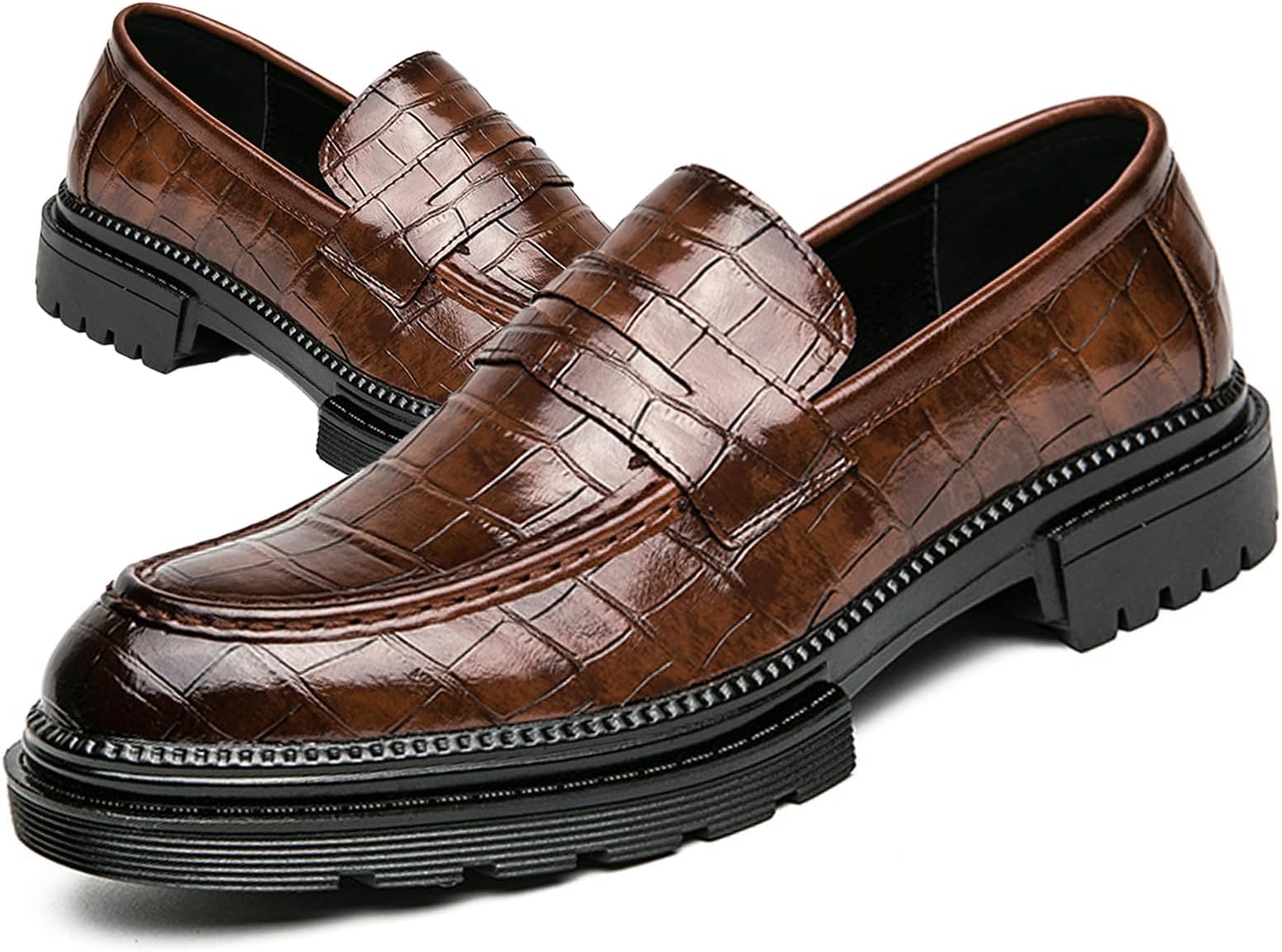 brown dress loafers for men