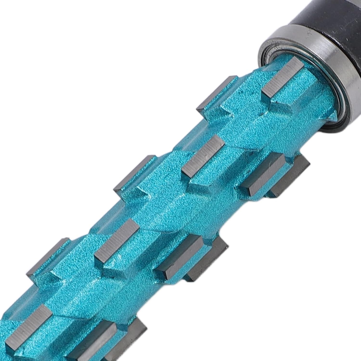 AUNMAS Flush Trim Router Bit, 12mm Shank Double Bearing Spiral Trimmer Solid Carbide with Industrial Coating for Wood Trimming, 75mm Cutting Length 19mm Diameter