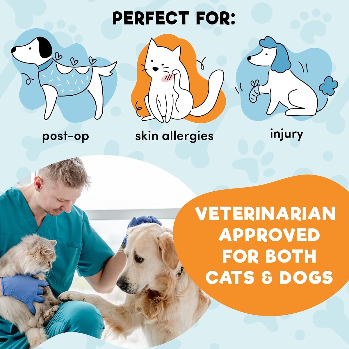 BENCMATE Inflatable Dog Cone Collar Alternative, Soft Dog Cone for Small Medium Large Dogs and Cats, Neck Recovery ECollar Do — view 3