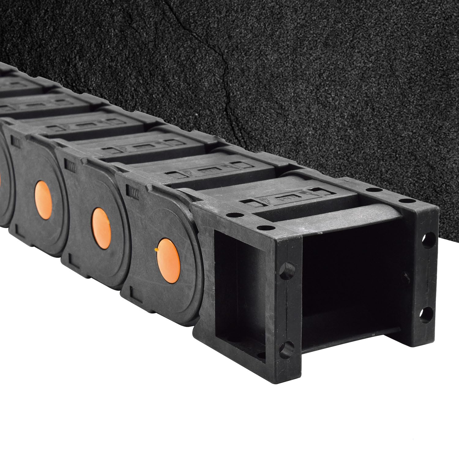 Uxney Kunststoff-Schleppketten-Kabelträger Offener Typ mit Endverbindern R55 25 x 25mm L1000mm für elektrische CNC-Fräsmaschinen Uxney Kunststoff-Schleppketten-Kabelträger Offener Typ mit Endverbindern R55 25 x 25mm L1000mm für elektrische CNC-Fräsmaschinen