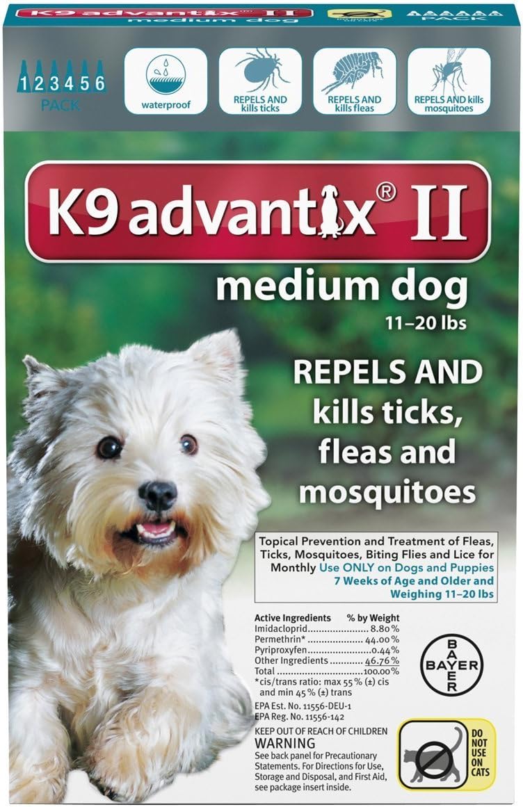 Bayer K9 Advantix II (11-20 lbs) 6-doses