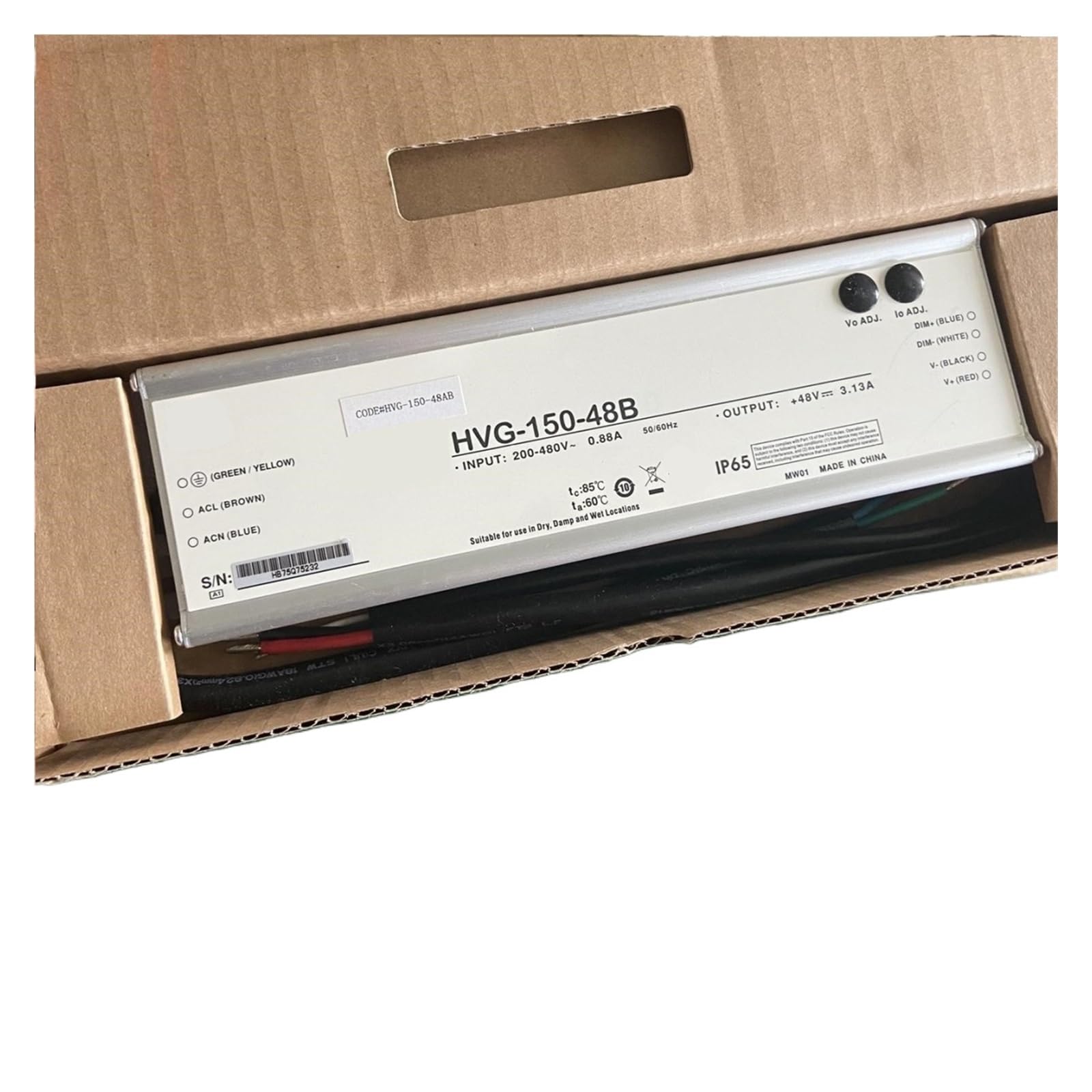 BRODEFUP Waterproof power supply HVG-150-12B 12V 15V 20V 24V 30V 36V 42V 48V 54V(HVG-150-42B)