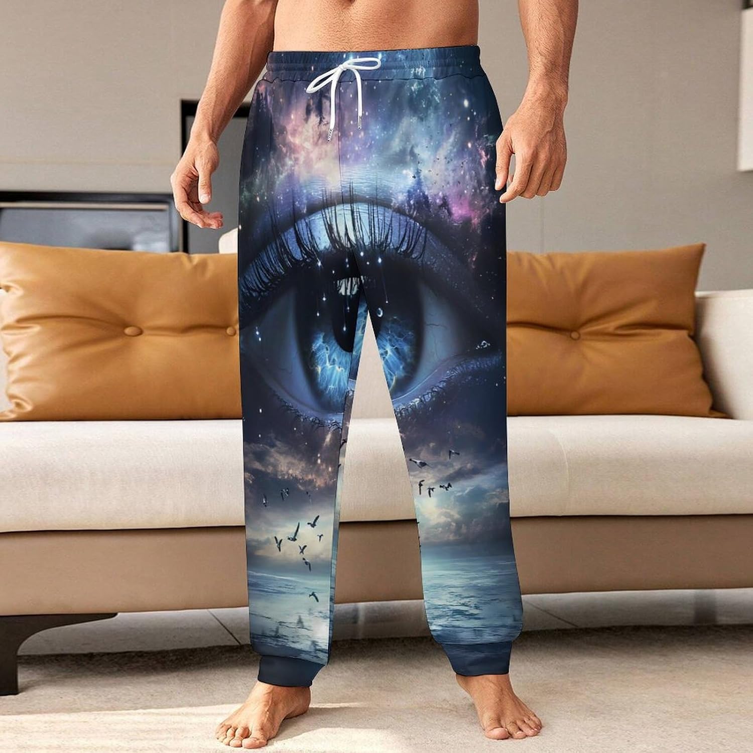 Angels-Tears Bird Men's Pants Athletic Workout Sweatpants Jogger Casual Pant for Sports Home