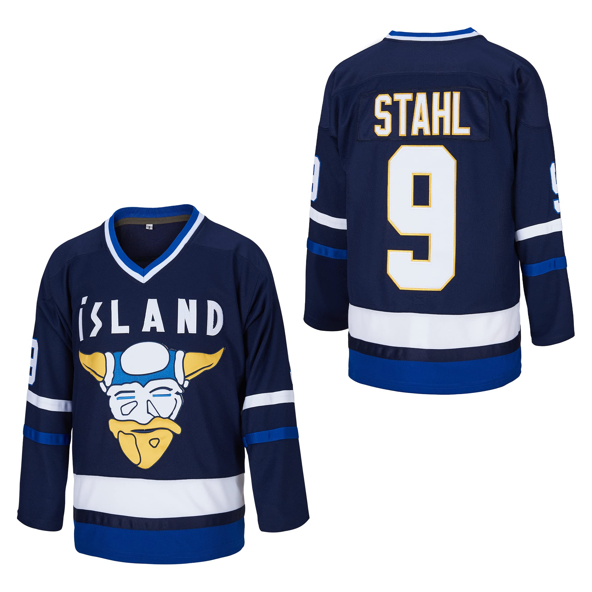 Men's #9 Gunnar Stahl Iceland Island Ice Hockey Jersey 