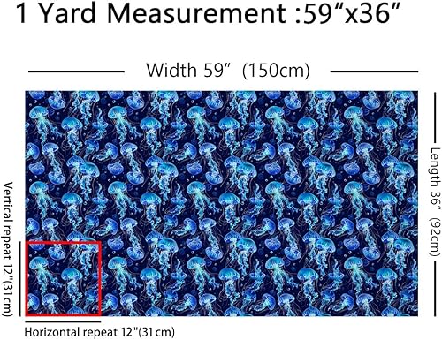 Miniatura 8 de Feelyou The Yard, tela de tapicería de caballito de mar para sillas, tela coral temática de criaturas oceánicas por The Yard, tela decorativa de