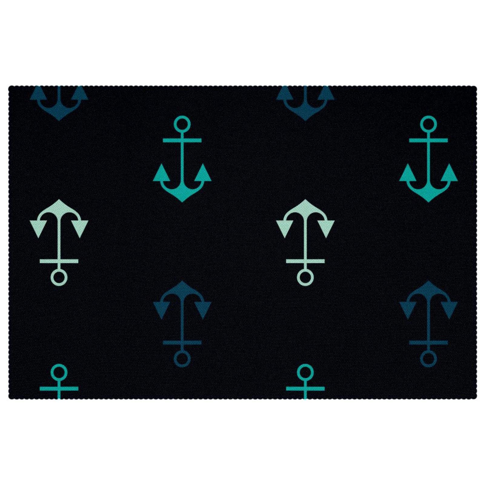 Set de table motif ancre marine : fini les taches et les plats qui glissent