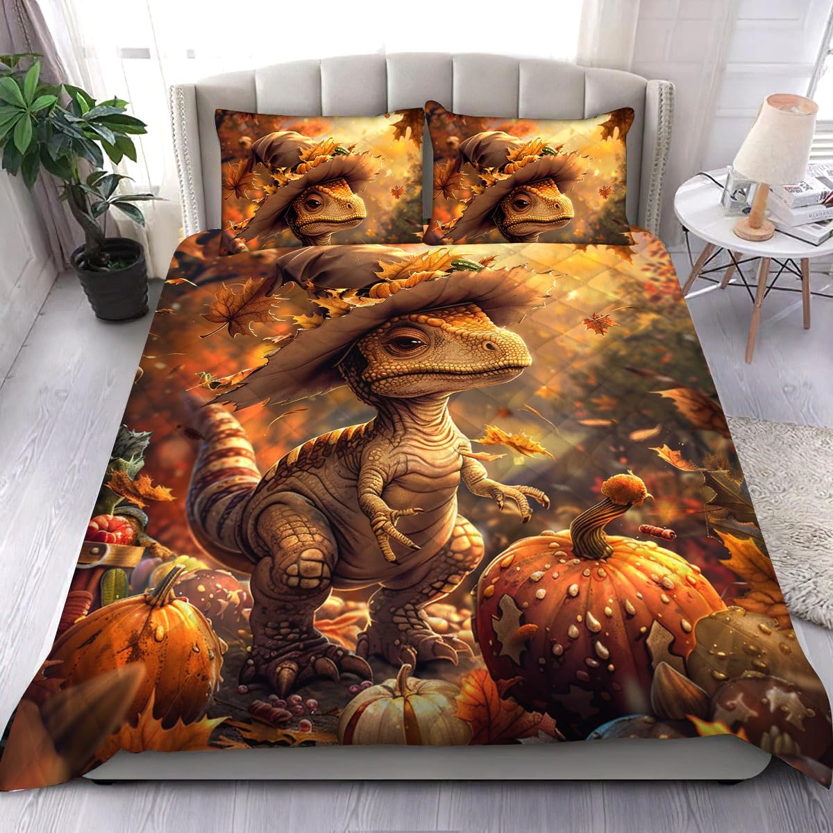 Baby Dinosaur Duvet Cover Sets by Maya Thompson Bedding Set 3pcs,Baby Dinosaur Comforter Set Quilt Cover Microfiber Polyester Comforter Cover with 2 Pillow Case