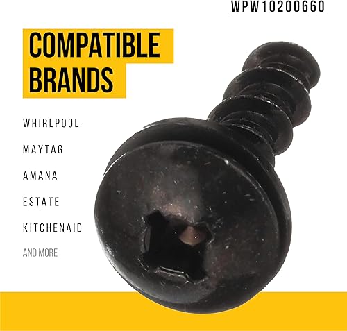 Miniatura 2 de PartsBroz WPW10200660 Tornillo – Compatible con Whirlpool Amana Maytag Estate Range – Sustituye AP6016893 PS11750186 W10200660 1481916 W10178180