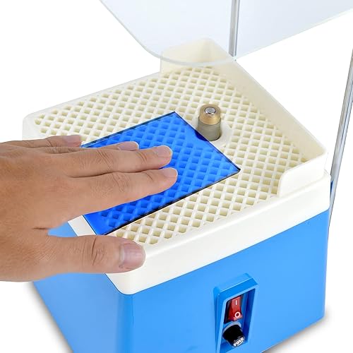 Miniatura 4 de Amoladora de vidrieras con deflector acrílico, máquina de pulir de arte de vidrio portátil con brocas de 5/8 pulgadas y 1 pulgada, herramienta