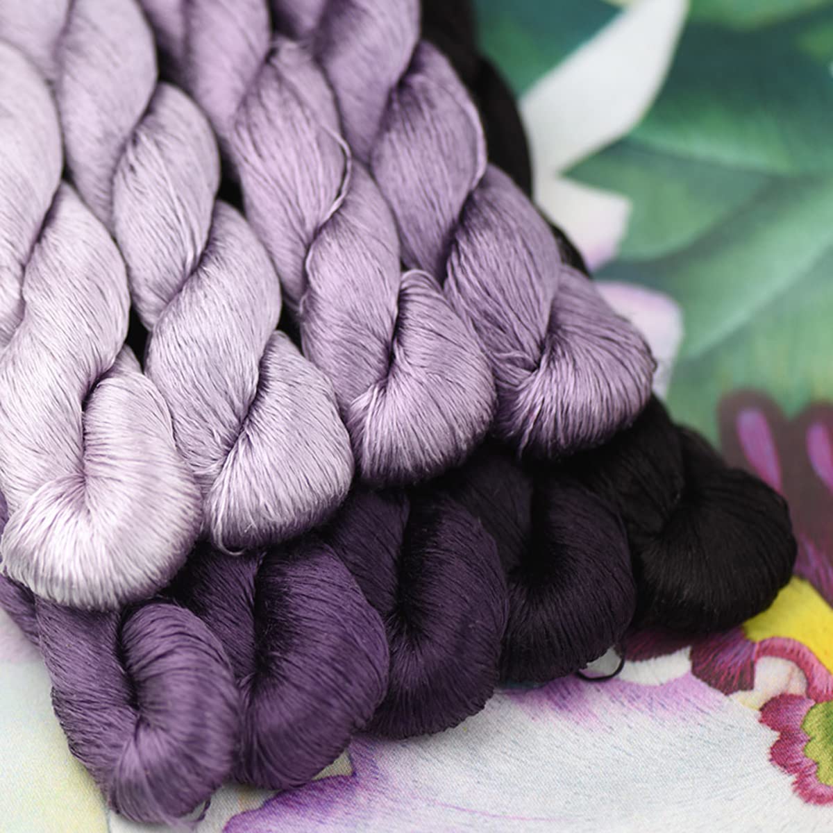 MINGGUXIUYI Natural 100% Silk Thread, Handmade Embroidery Thread, 990 Metres, 9 Colors (74) - Image 3