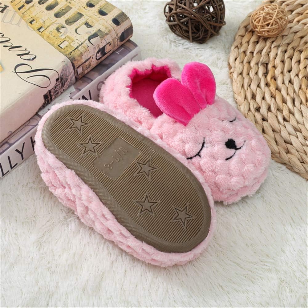 Enteer Baby Girls' House Slippers with Non-Slip Rubber