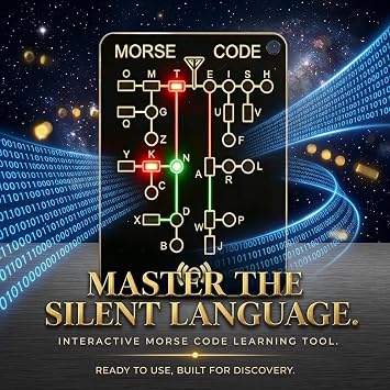 Morse Code Trainer Card 2 Pcs Interactive LED Audio Telegraph Tools