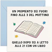 Central 23 Funny Greeting Card Book Bed 21 Hours Humour Age Reader Friends Family Man Woman Gift Idea for Him Her with Stickers