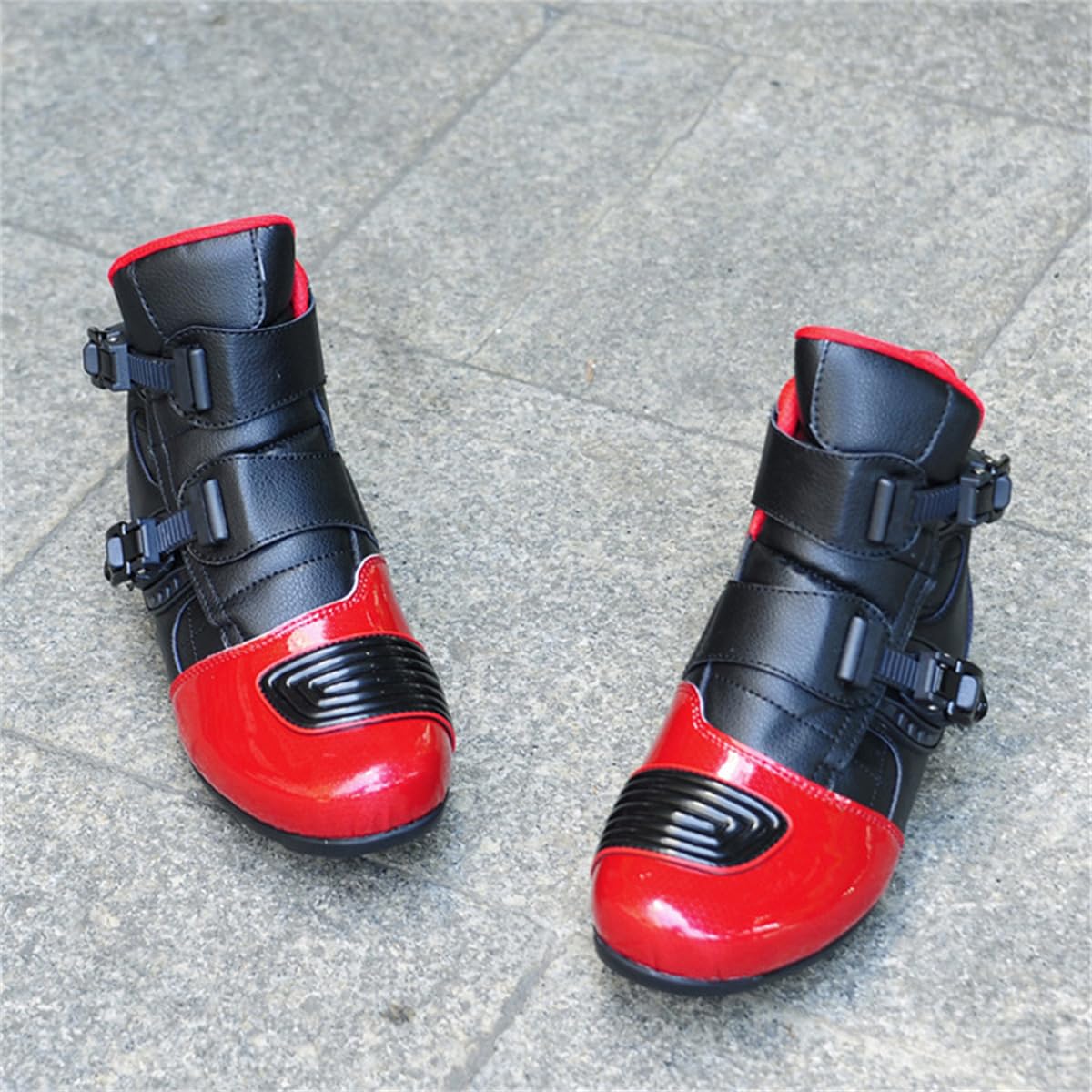 Scarpe da Moto per Uomo e Donna Stivali Traspiranti Anti-Scivolo Protezione alla Caviglia Calzature da Motocicletta