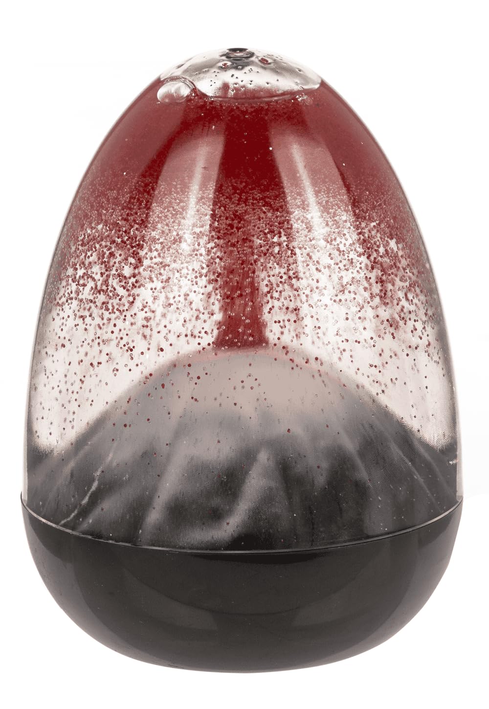 MIJOMA Lava-Vulkan Dekoobjekt im Ei-Design – ruhiges Farbspiel in Rot und Schwarz – Schwerer Briefbeschwerer für Schreibtisch und Regal