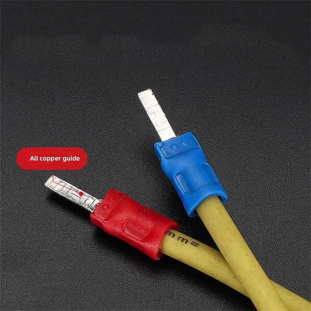 Insulated Cold Pressed Terminal Block Switch Plug Copper Joint Wire Ear Sheet Crimp Terminals Electrical Connector