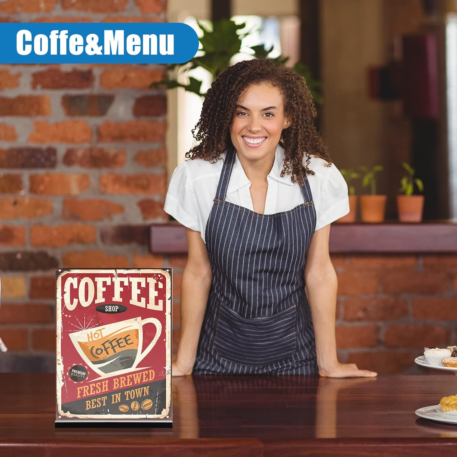 10 Pack Acrylic Sign Holder 8.5 x 11 Plastic Sign Holder Double Sided Clear Acrylic Sign T Shaped Sign Stand Vertical Paper Stand Thick Bottomed Acrylic Frame Business and Store Sign Holders : Office Products