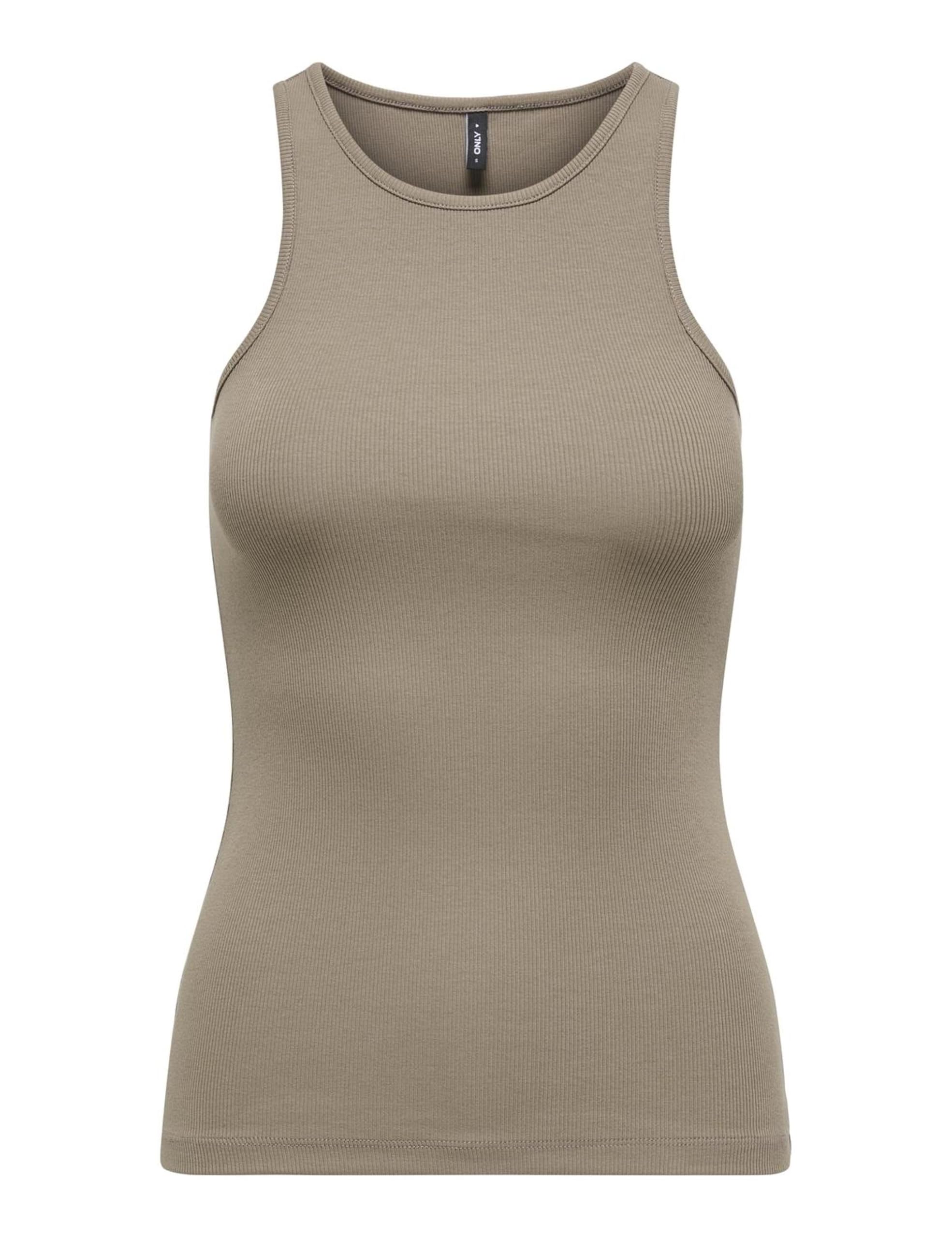 Onlkenya Life Rib Tank Top JRS Noos, Walnut, 3XL