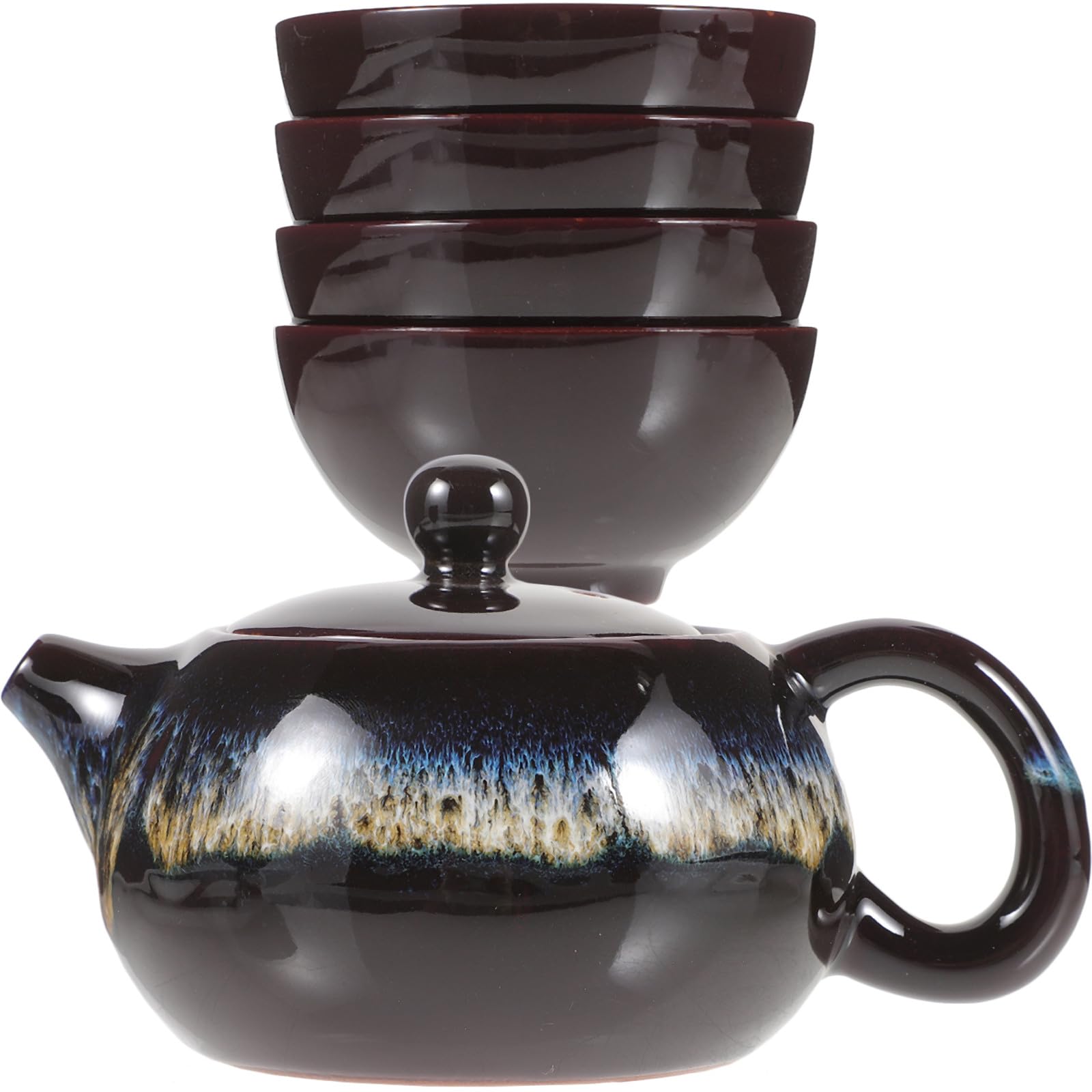 Théière petite taille en céramique pour infuser facilement votre thé sans encombrer le bureau