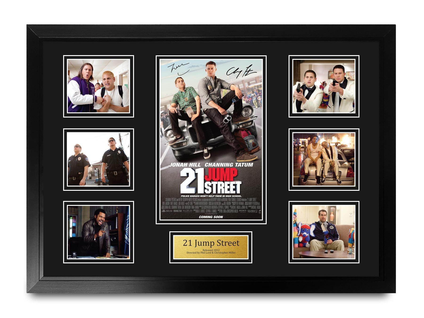 HWC Trading 21 Jump Street Póster Firmado A2 Deluxe Enmarcado