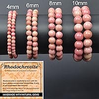 Vista 360 de MASSIVE BEADS Pulsera elástica de yoga hecha a mano con piedra natural, cristal curativo, energía, regalos para adultos unisex de 0.157 in, 0.236