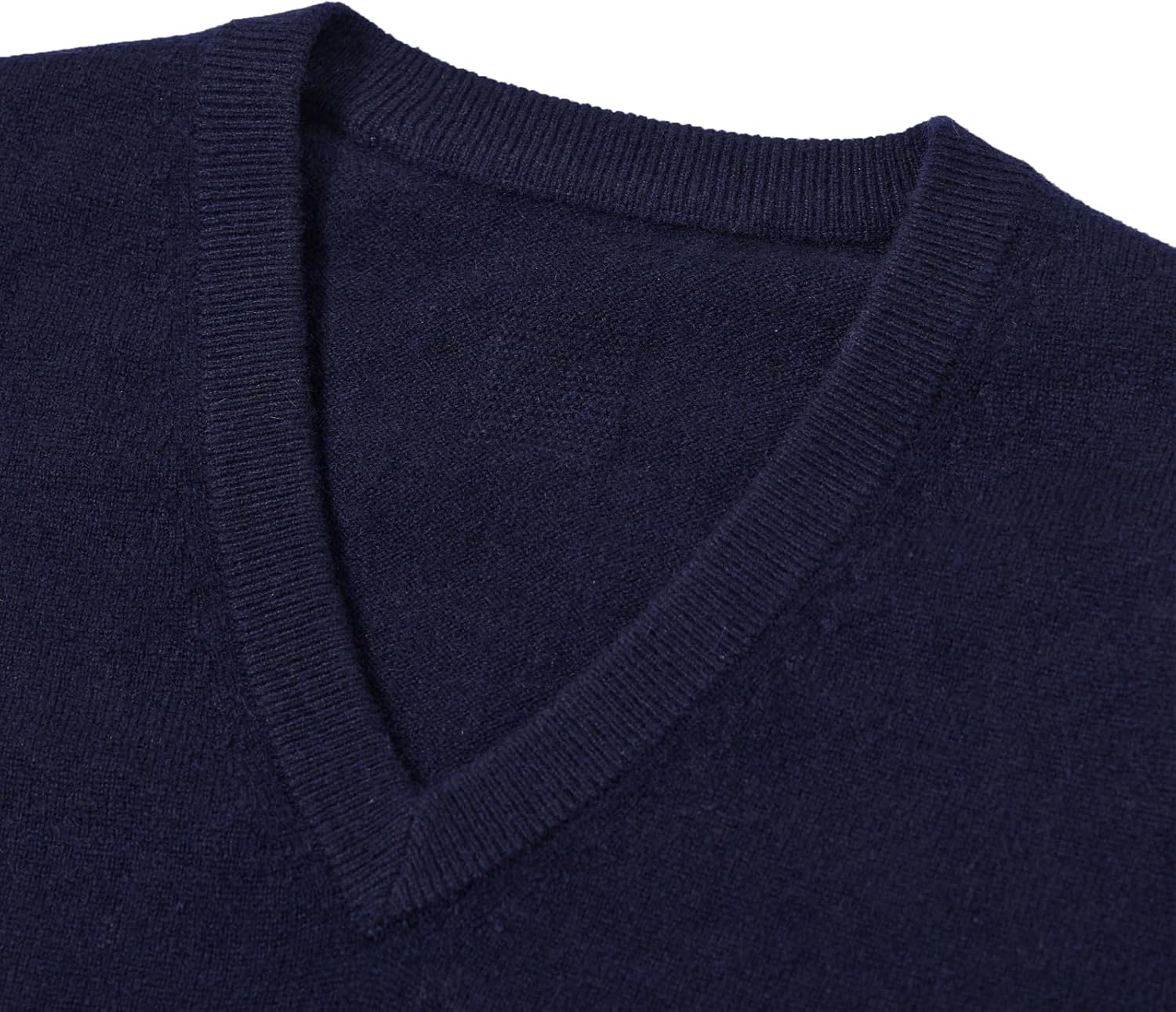 KVSS Men's V-Neck 100% Pure Cashmere Sweater Vest, Sleeveless Pullover Cashmere Sweaters for Men | Luxury from Inner Mongolia