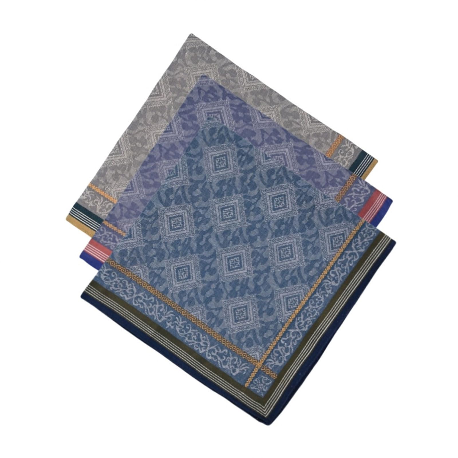 carotoe Stylish Mens Pocket Handkerchief Craft of Fine Combed Cotton with Jacquards Pattern for Gifting Permanent Handkerchief