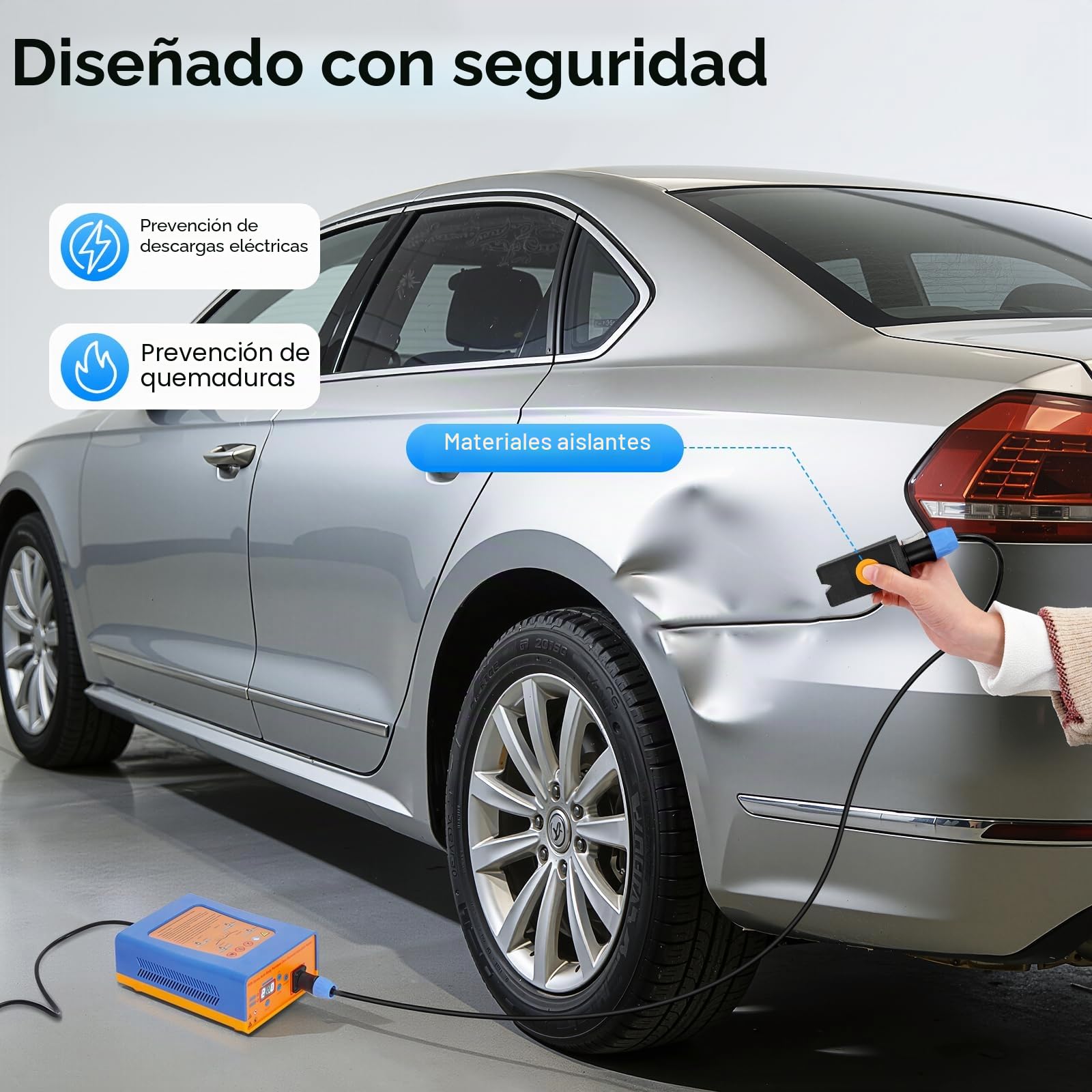Aparato de reparación de abolladuras para coche, electromagnético, calentador de inducción, 1380 W, 220 V, juego de reparación de abolladuras por inducción