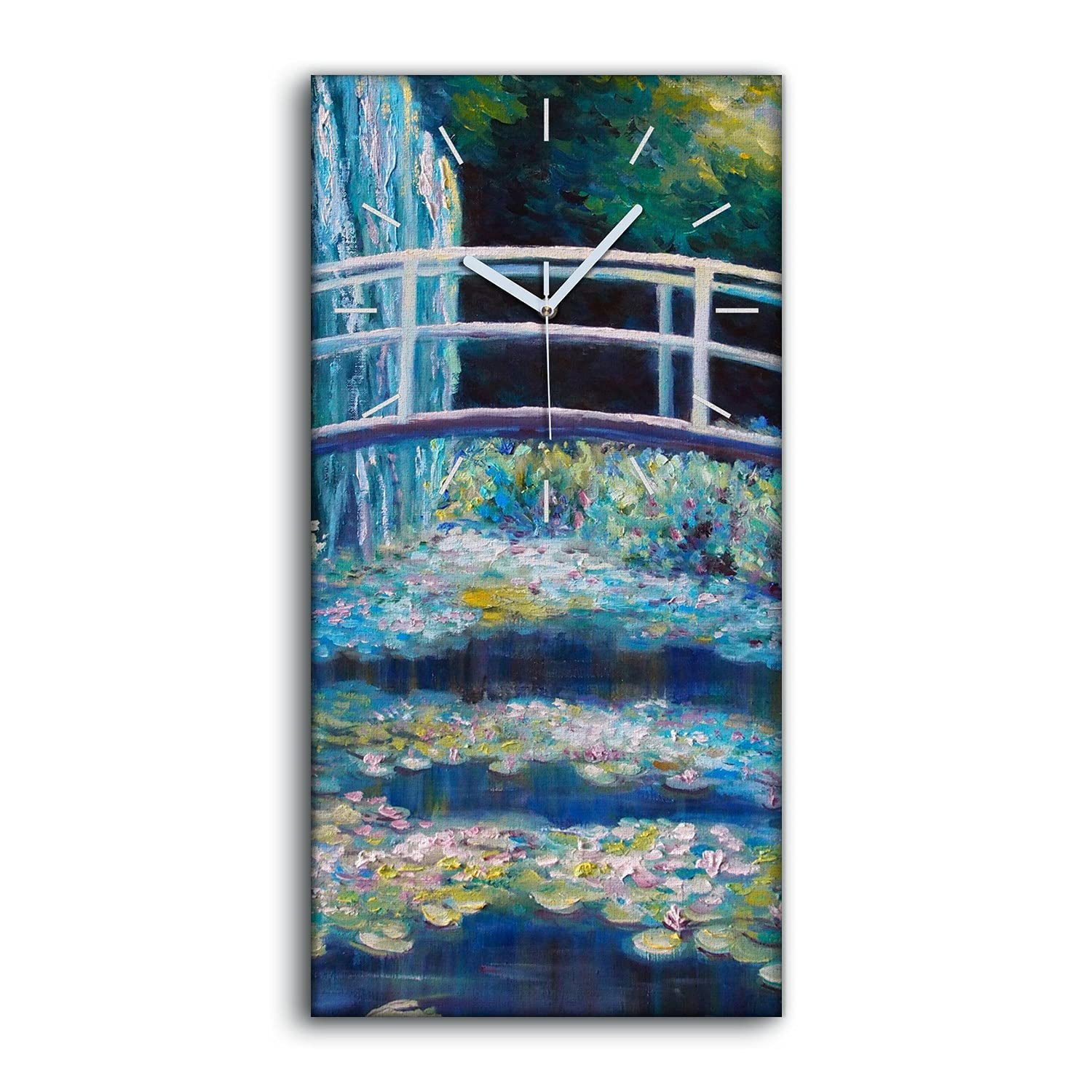 Horloge sur Toile Coloray 30x60cm Art Mural Salon Chambre Moderne sans Tic Tac