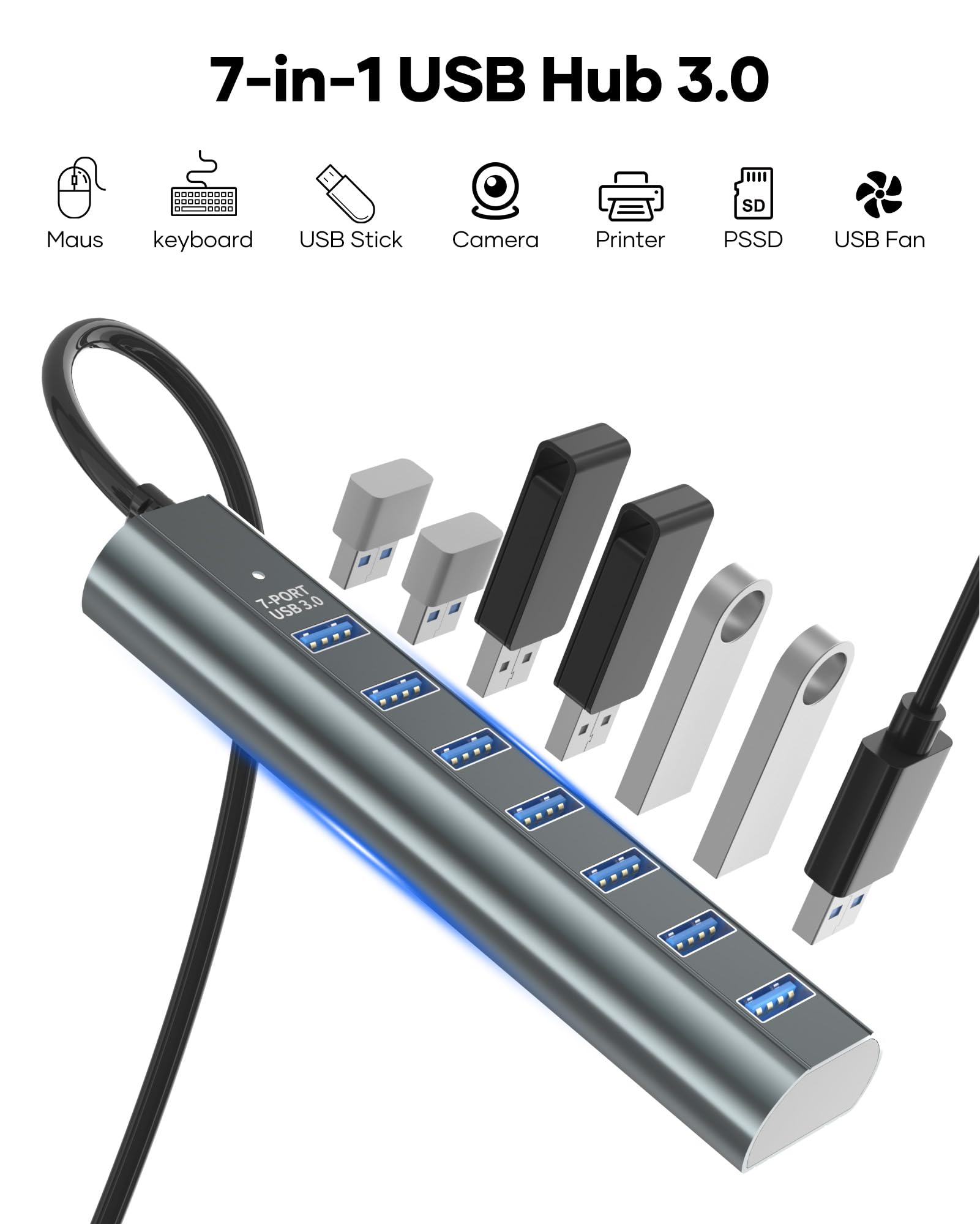 7-portowy hub USB