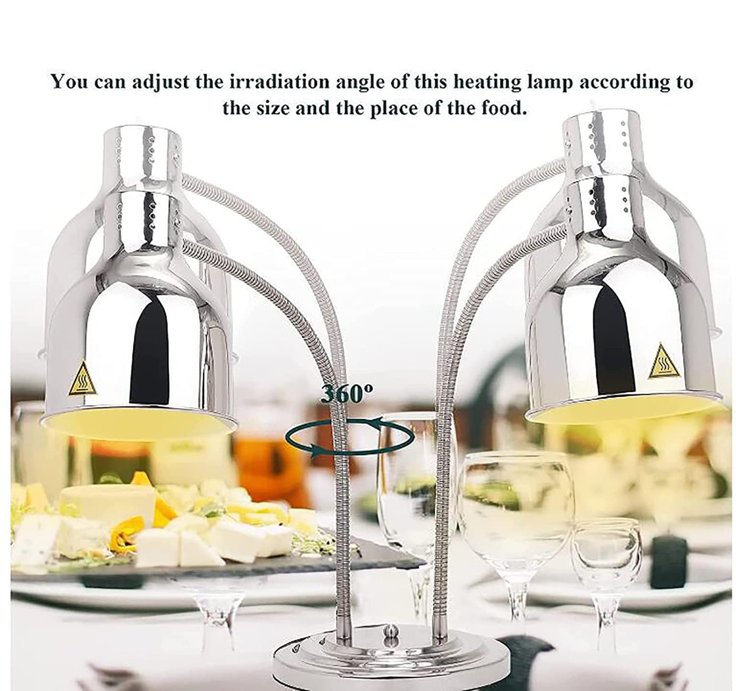 Lampade riscaldanti per alimenti, Lampada per la conservazione del calore alimentare, Lampada riscaldante commerciale per catering, Ristorante, Cucina, Servizio di ristorazione, Buffet, Stati Uniti