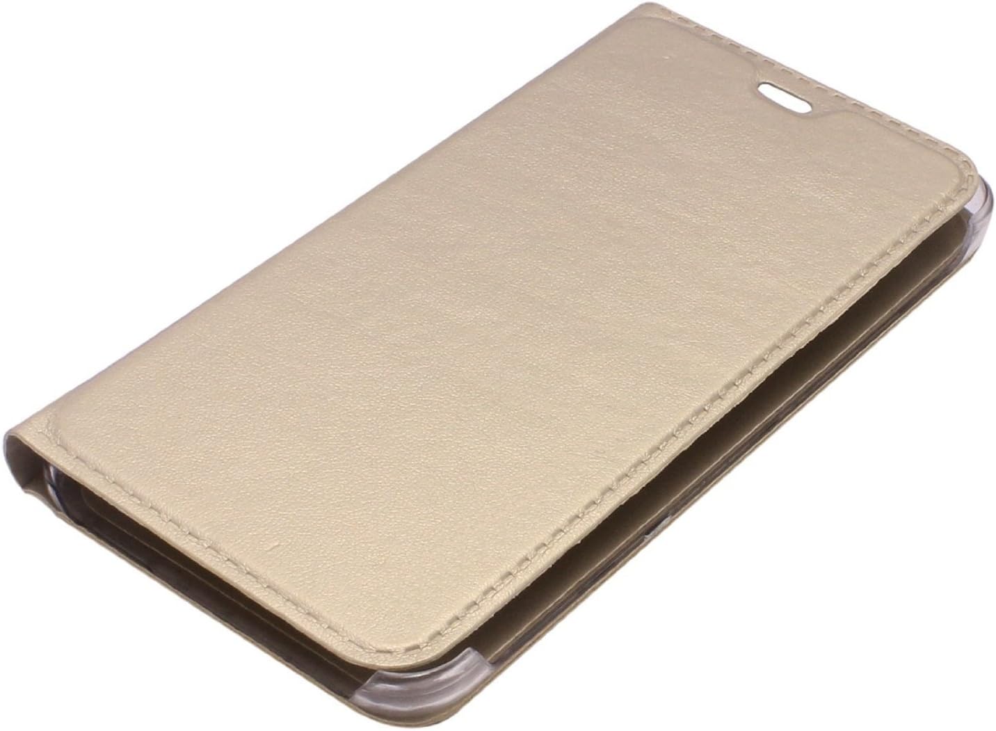 Xiaomi Redmi 3S Prime with Perfect Fit PU Leather Flip Cover (Gold)