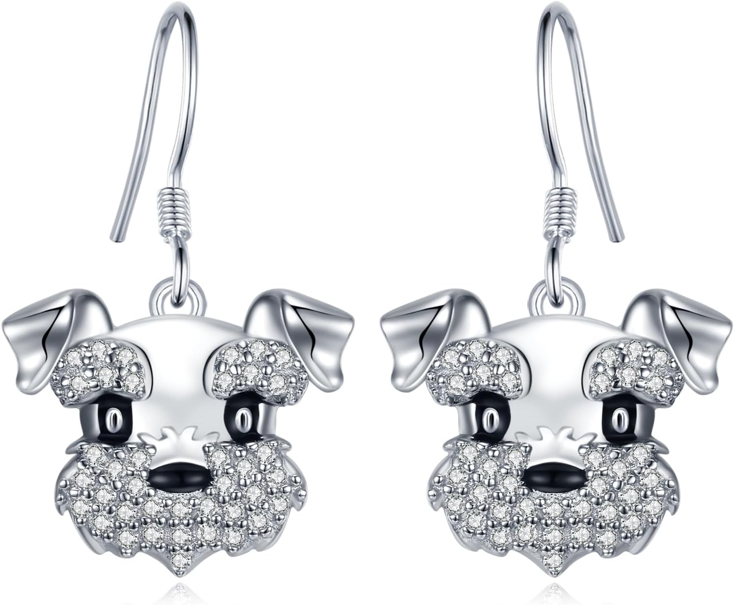 Schnauzer Earrings 925 Sterling Silver Schnauzer Dangle Earring Pet Dog Earrings Schnauzer Jewelry Gifts for Women