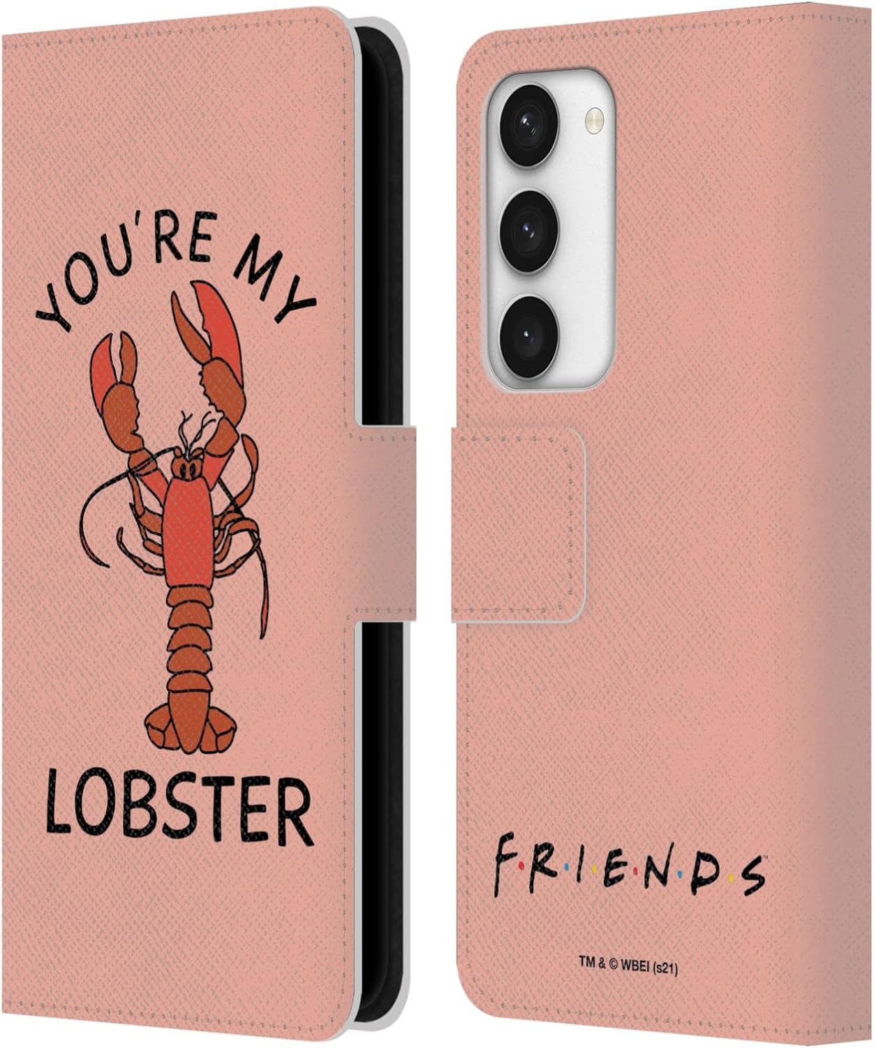 Head Case Designs Officially Licensed Friends TV Show Peephole Frame Iconic Leather Wallet Case Compatible with Samsung Galaxy S23 5G