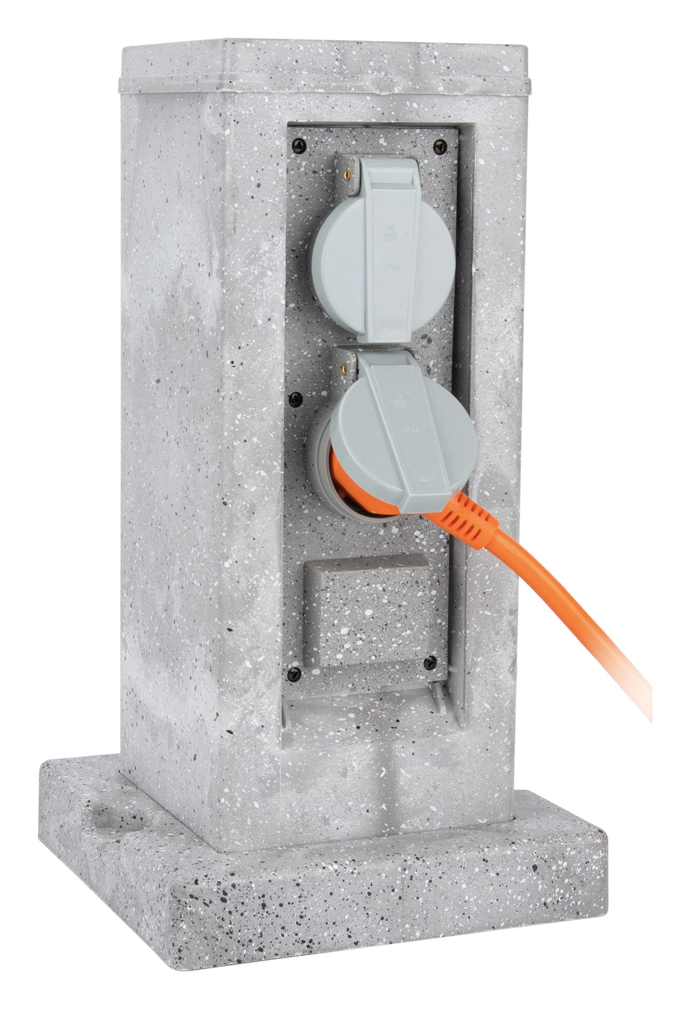 Zenitech Borne pierre 2x16A programmateur 5m Gris